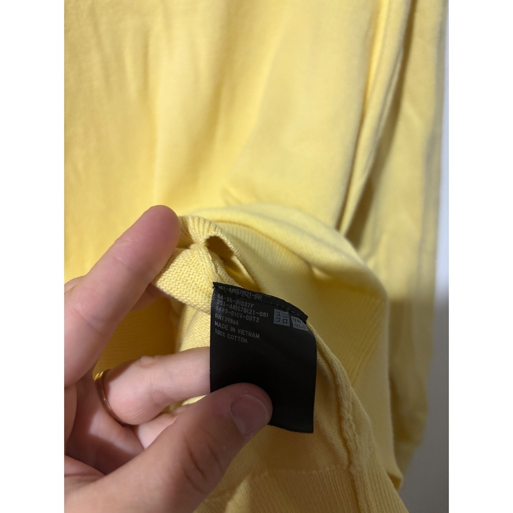 Uniqlo Mens Yellow Crew Neck Cotton Knit Sweater XL 351-445578 - Picture 5 of 6
